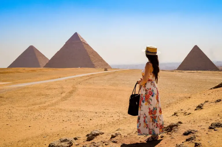 Young female in Giza Necropolis, Egypt